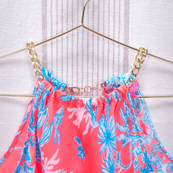 LILLY PULITZER Shirt Tank Top Pink Blue Womens XXS Sleeveless Pink Resortwear‎ - Picture 4 of 10